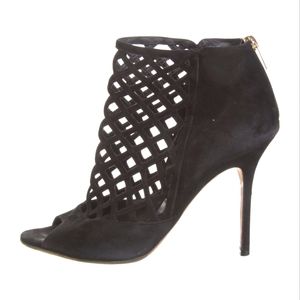 Jimmy Choo Black Suede Booties 40